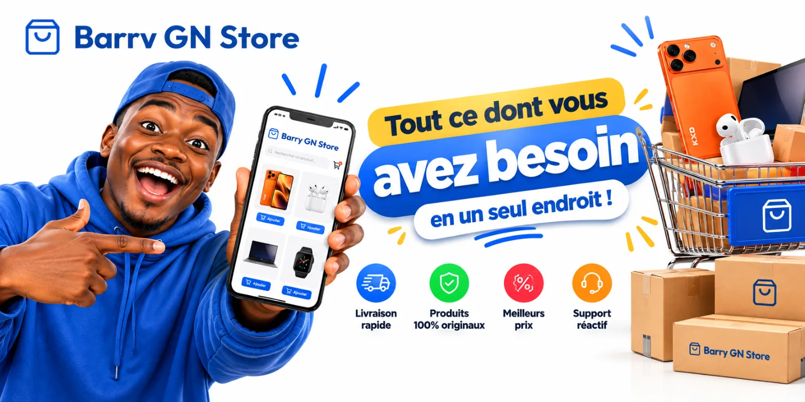 Livraison rapide dans toutes les communes de Conakry